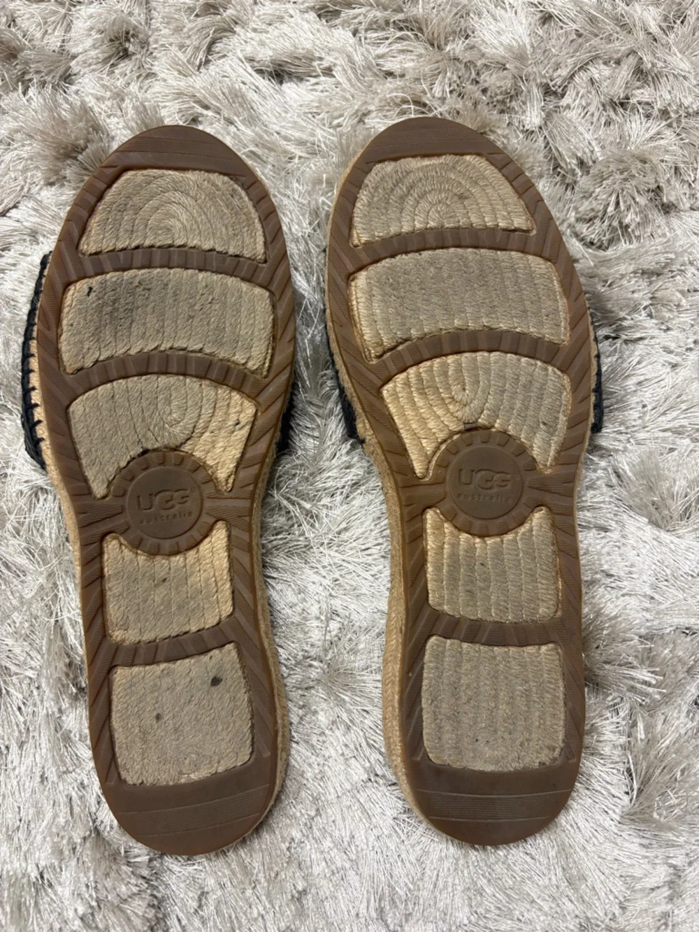 UGG Women’s Black Slide Sandals with Textured Strap - Picture 6 of 6